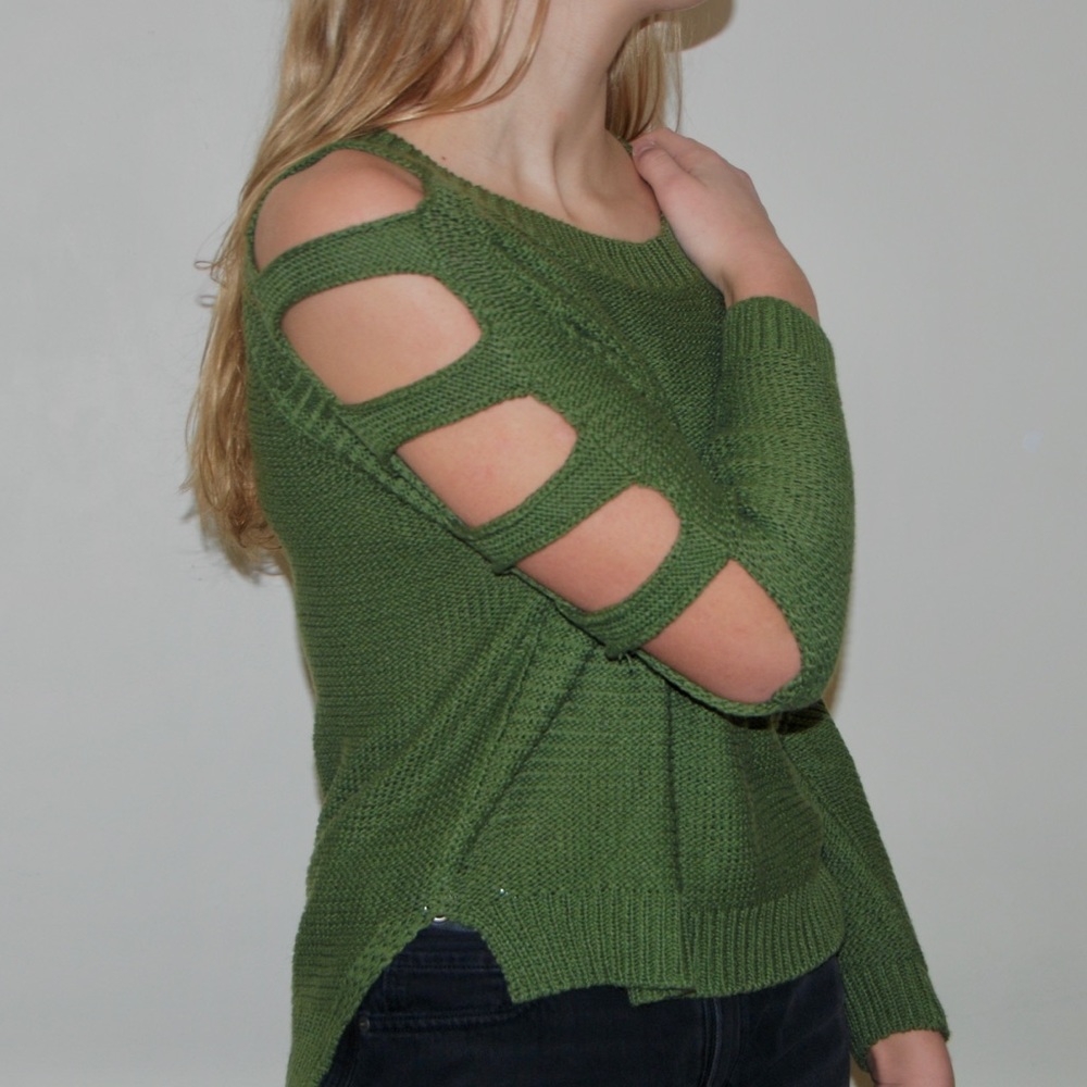 LF Chandelier Green Sweater